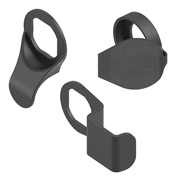 Compression latch with slot 2 x 4, Zinc die black powder-coated